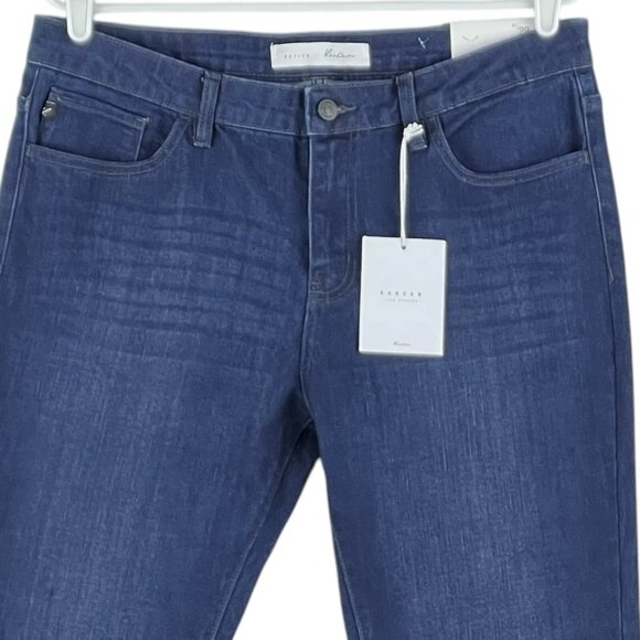 NWT Kancan Women's Blue Denim Jeans Size 11/29 Petite Flare Leg Stretch Mid Rise - Picture 3 of 14